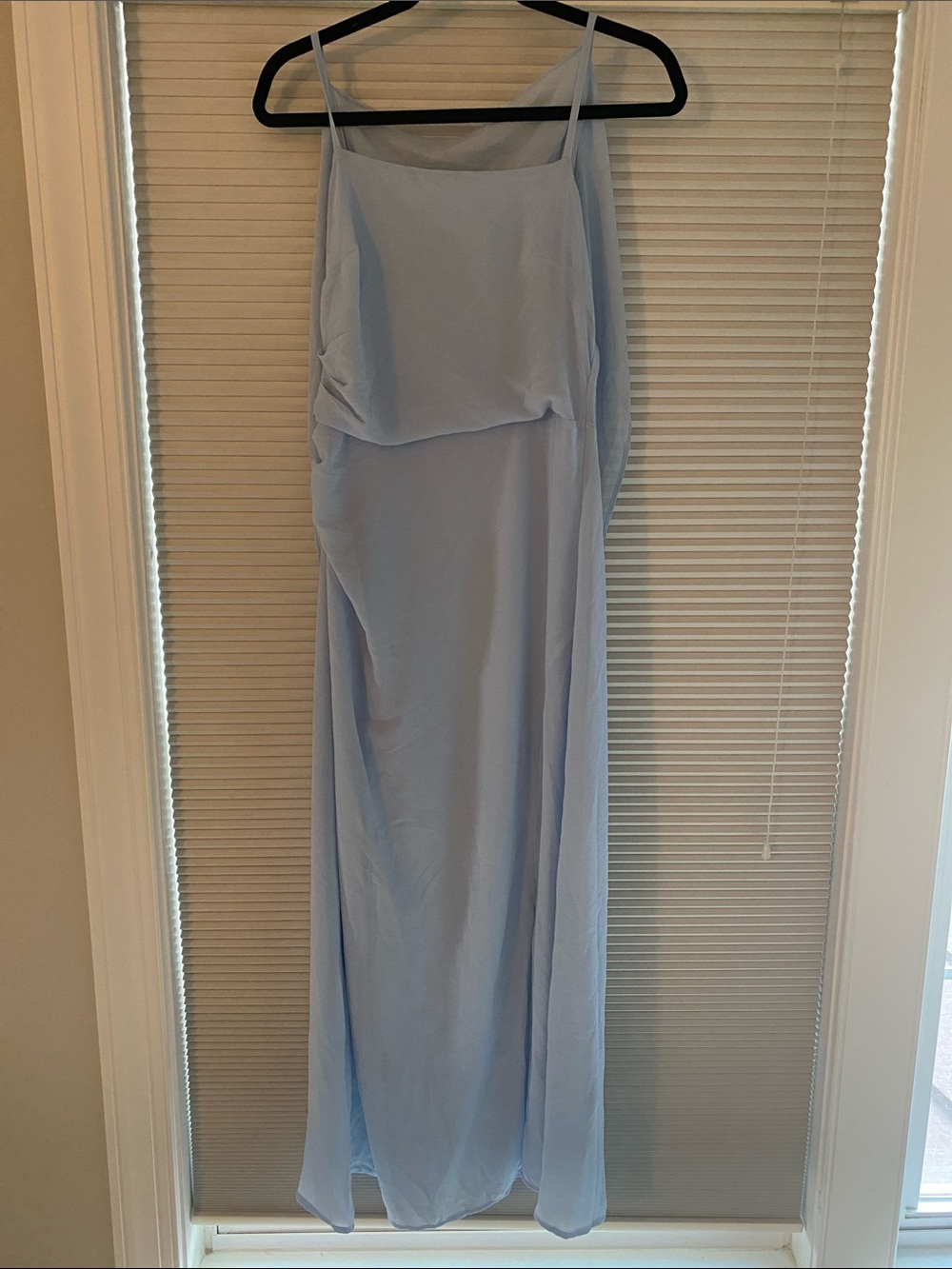RIHOAS Pale Blue Layered Maxi Dress with Spaghetti Straps